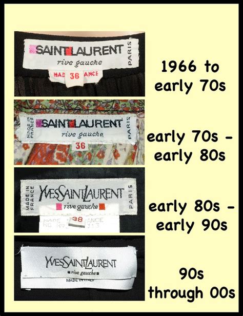 yves saint laurent vintage labels|yves Saint Laurent vintage.